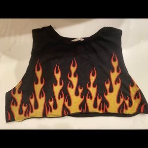Flames Crop Top